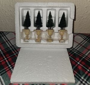 Department 56 "Potted Topiaries" Seasons Bay Village Accessories